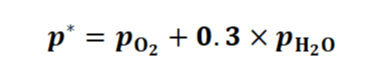 a dimensionless parameter, 𝑝∗